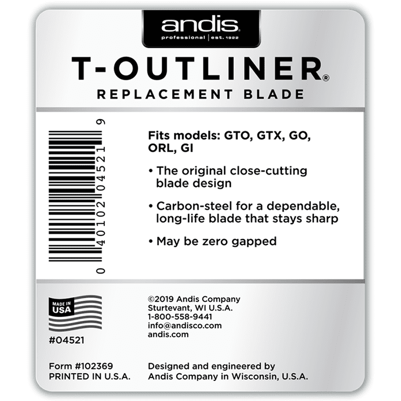 Andis T-Outliner® Replacement Blade - Carbon Steel
