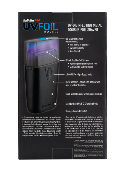 BaBylissPRO UV Double Foil Shaver - Matte Black