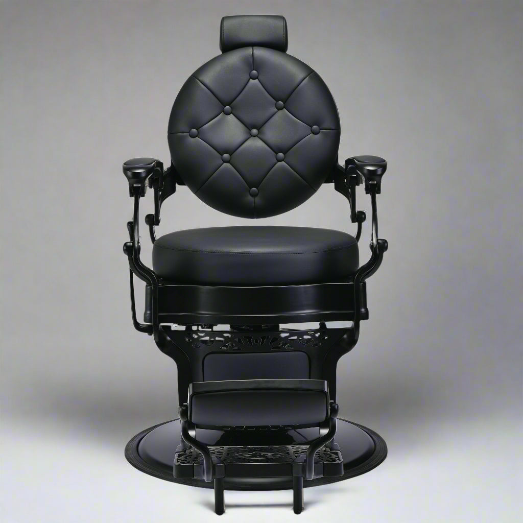 LEGACY Matte Black Vintage Style Barber Chair