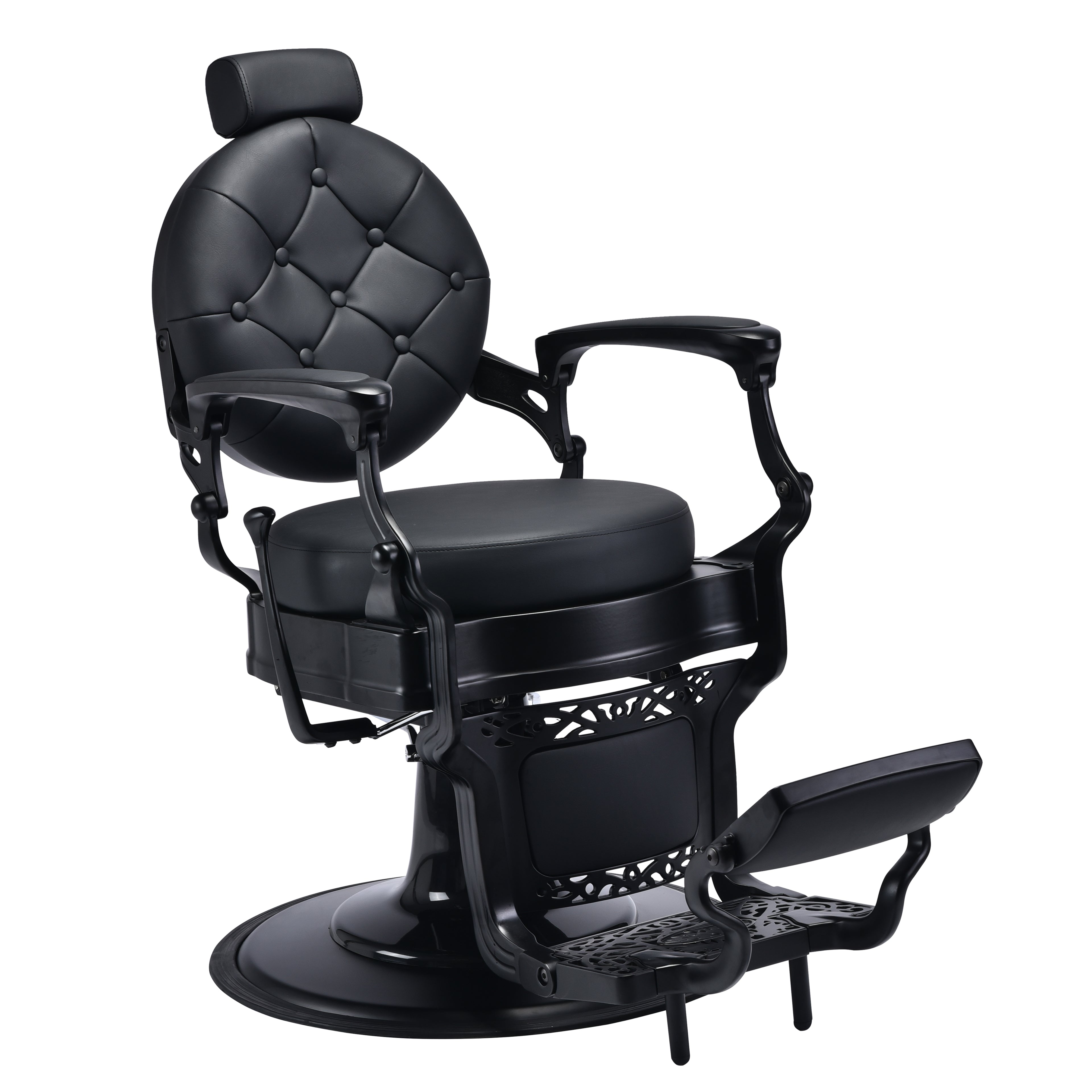 LEGACY Matte Black Vintage Style Barber Chair