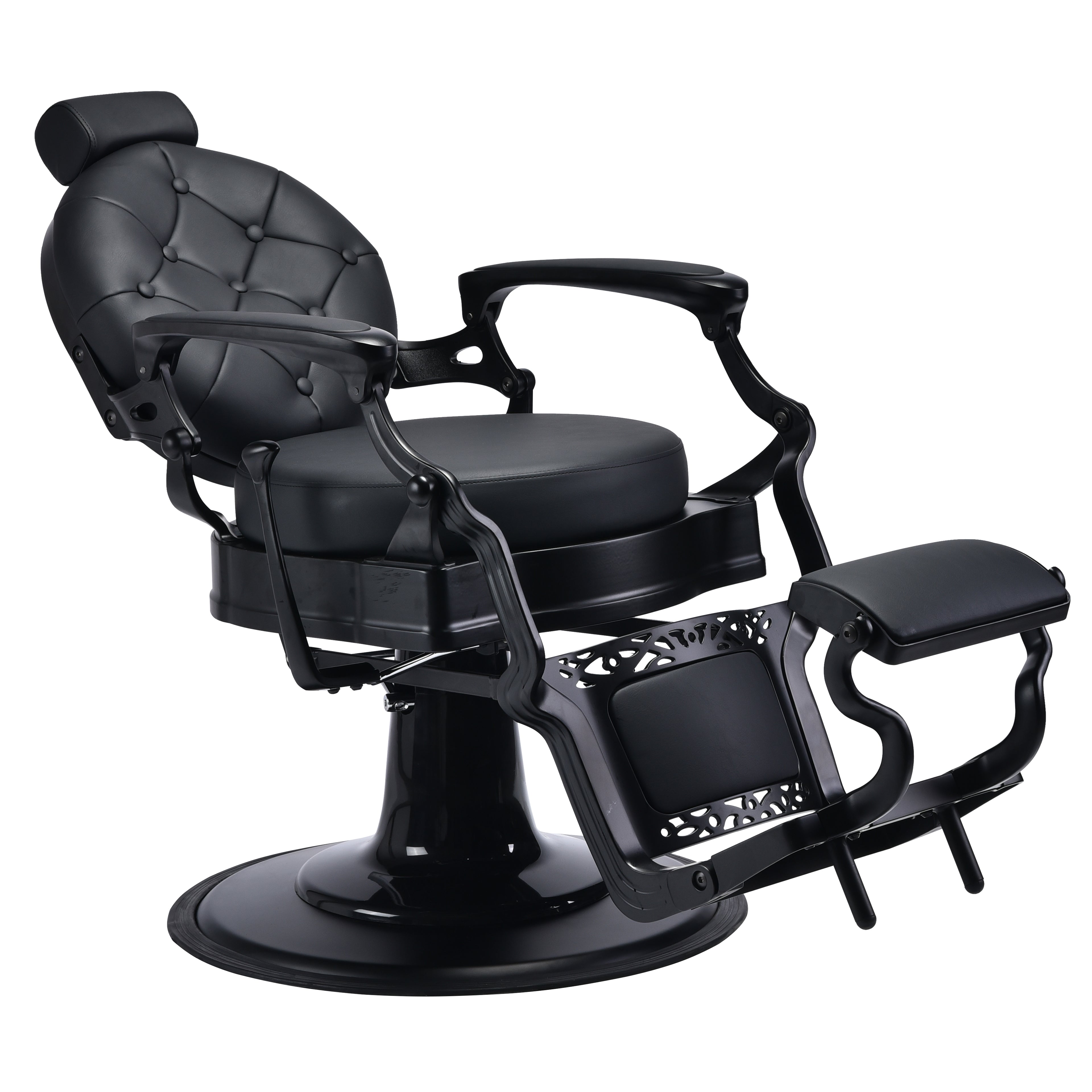 LEGACY Matte Black Vintage Style Barber Chair