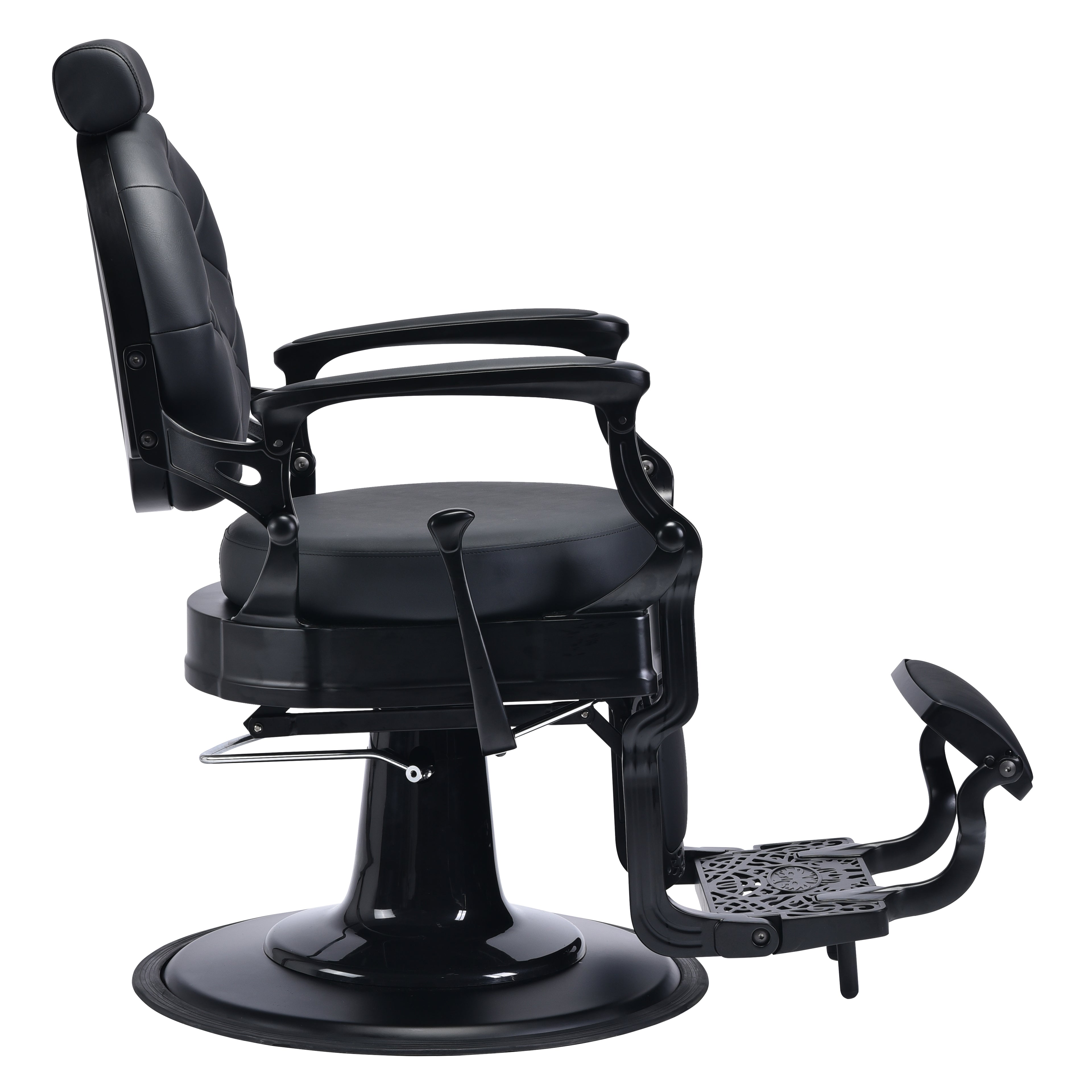 LEGACY Matte Black Vintage Style Barber Chair
