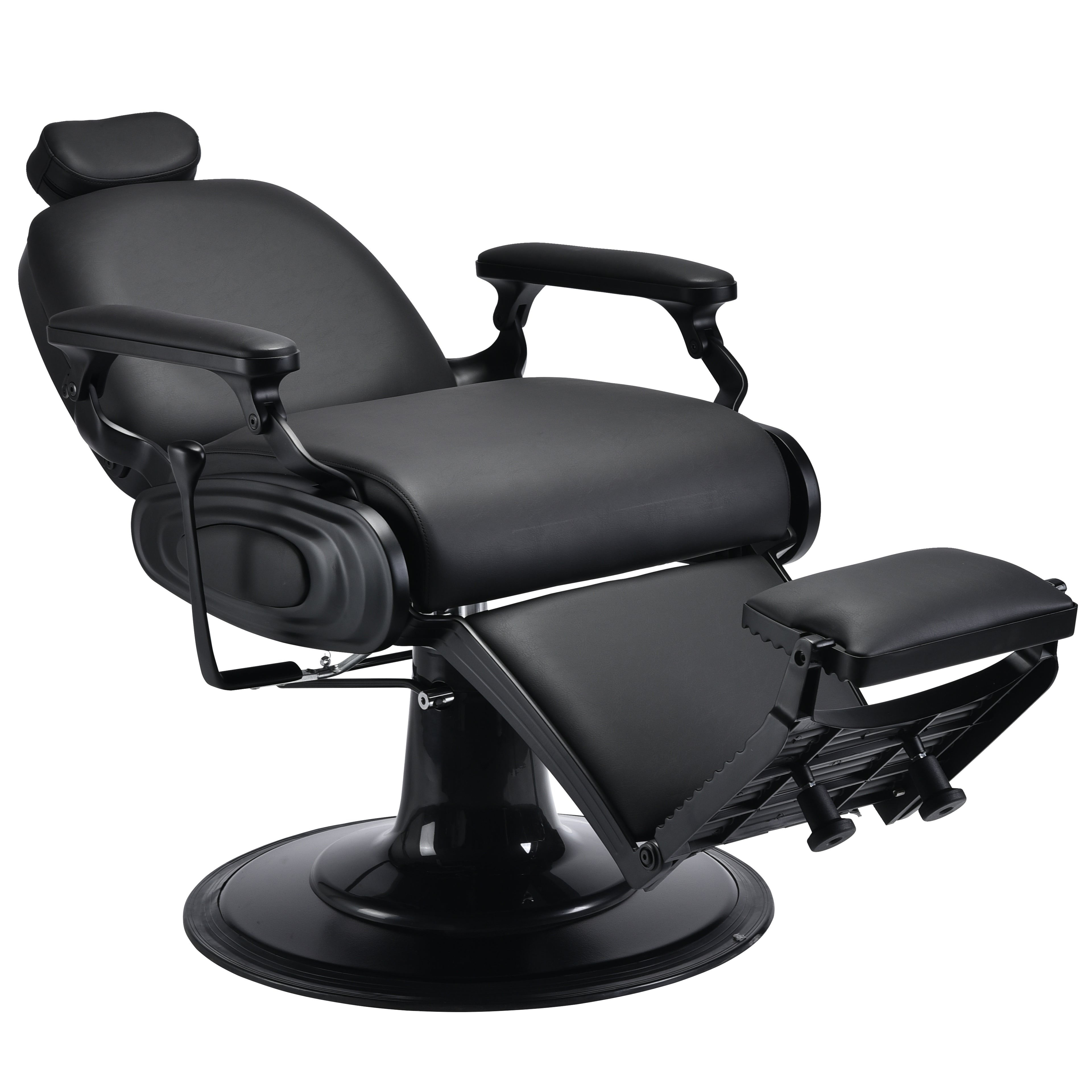 ECLIPSE Matte Black Vintage Style Barber Chair