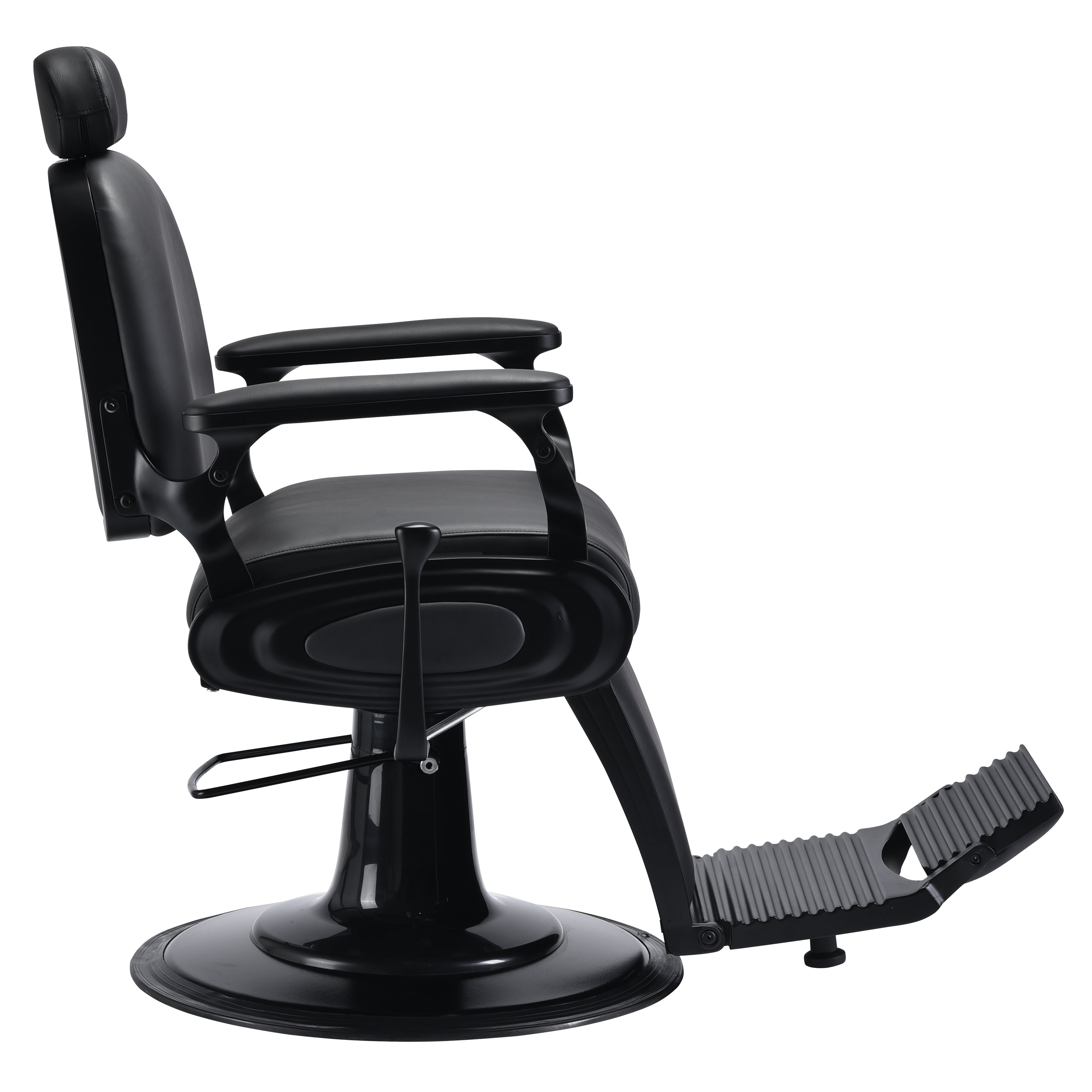 ECLIPSE Matte Black Vintage Style Barber Chair