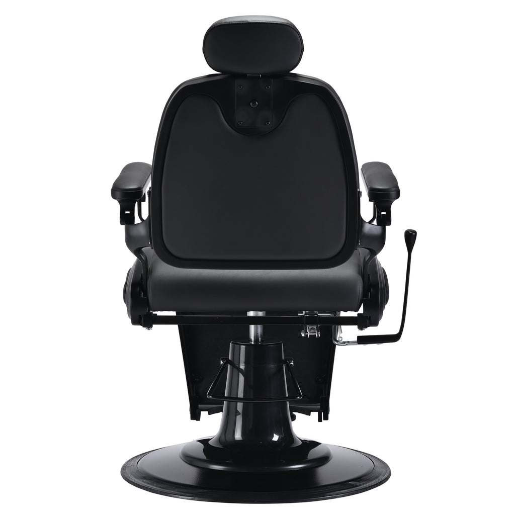ECLIPSE Matte Black Vintage Style Barber Chair