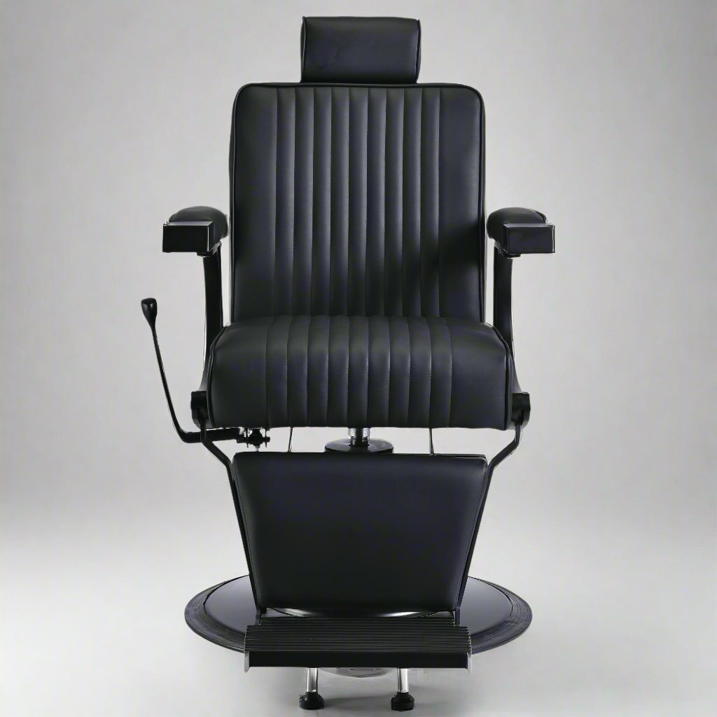AXIS Matte Black Vintage Style Barber Chair