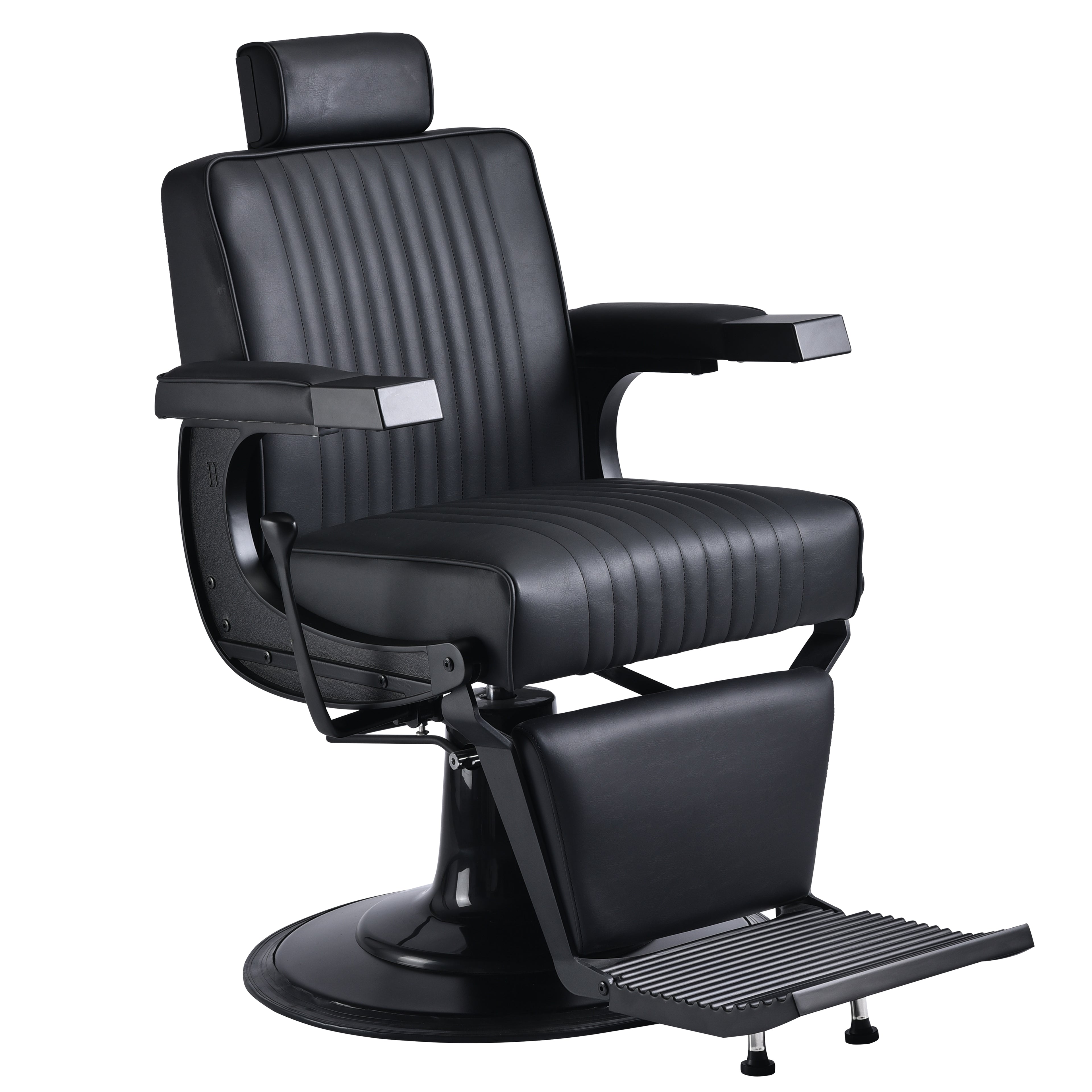 AXIS Matte Black Vintage Style Barber Chair