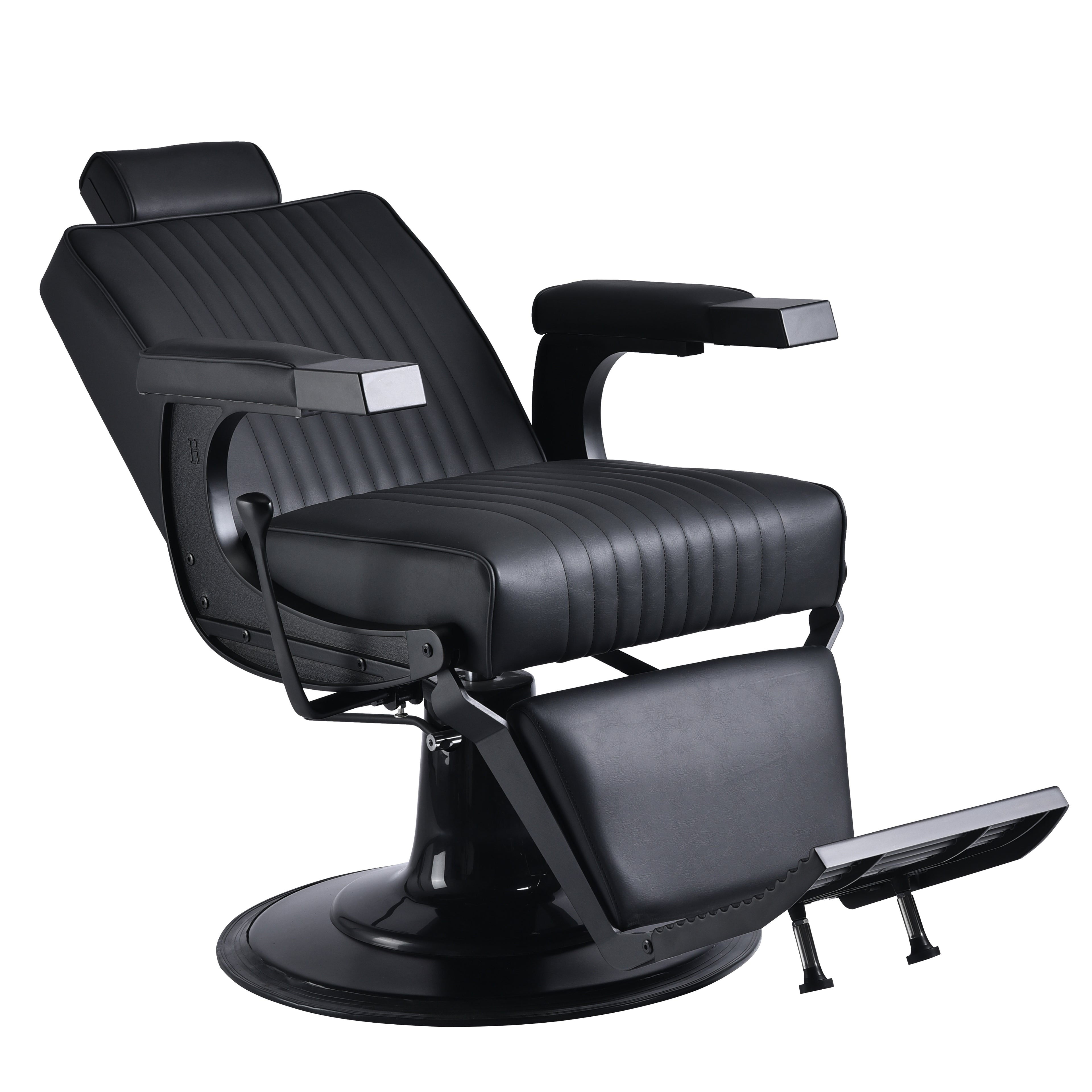 AXIS Matte Black Vintage Style Barber Chair