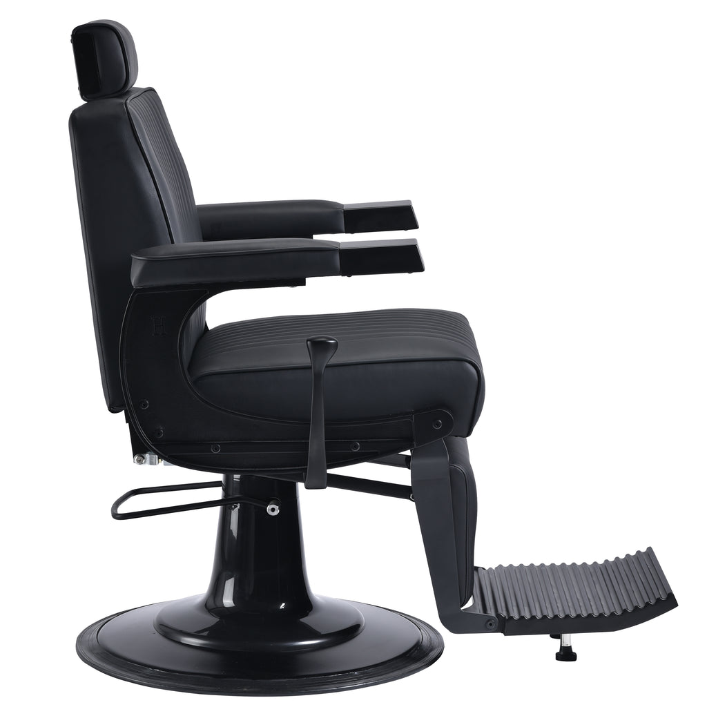 AXIS Matte Black Vintage Style Barber Chair
