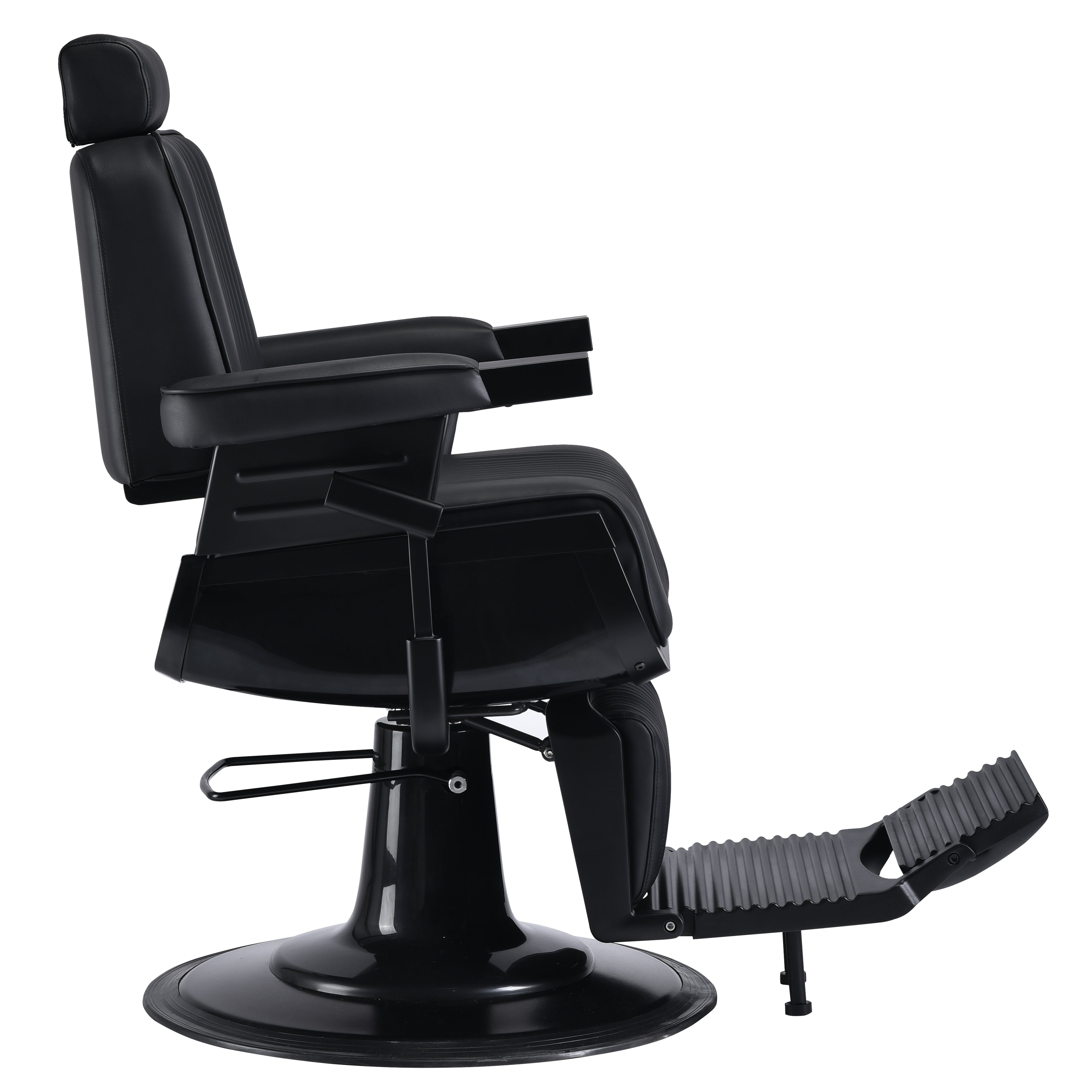LINCOLN Matte Black Vintage Style Barber Chair