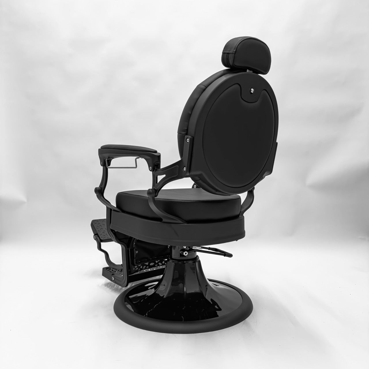 ONYX Vintage Style Barber Chair - Matte Black