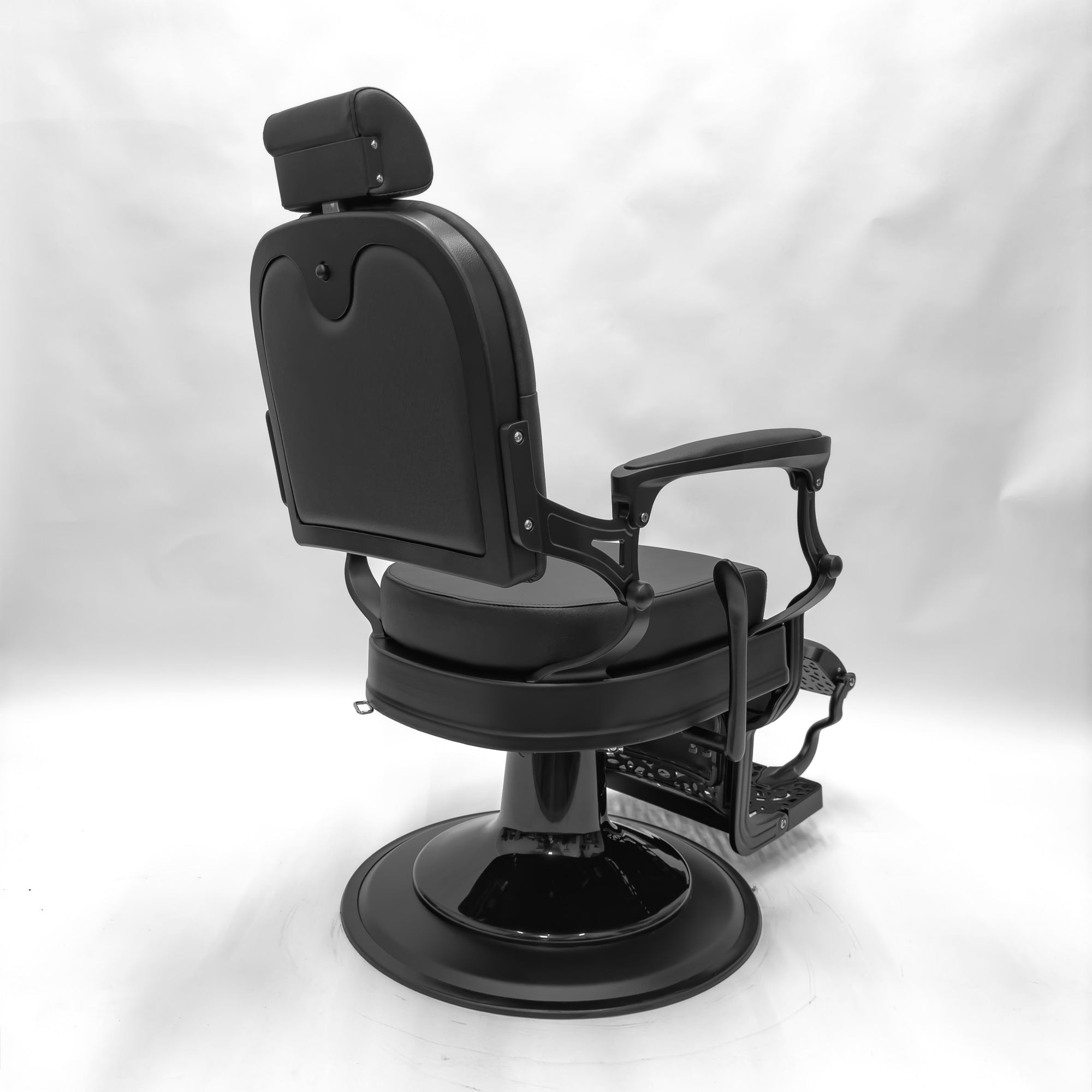 STRATA Vintage Style Barber Chair - Matte Black
