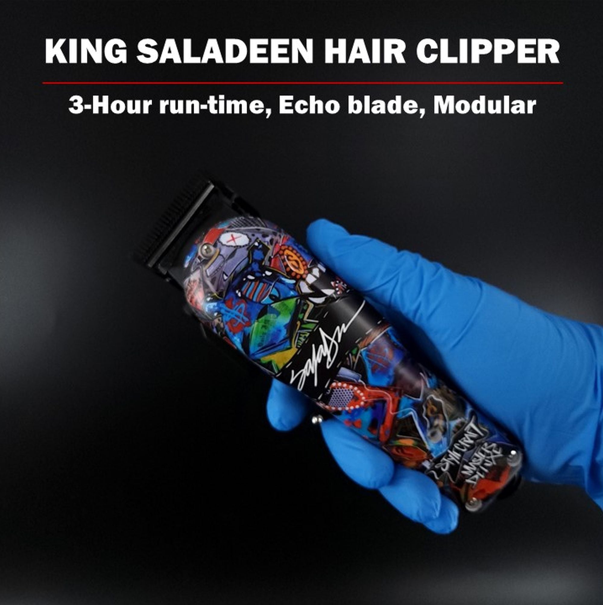 StyleCraft Rebel Super-Torque Modular Cordless Clipper w/ Echo Blade - King Saladeen Limited Edition