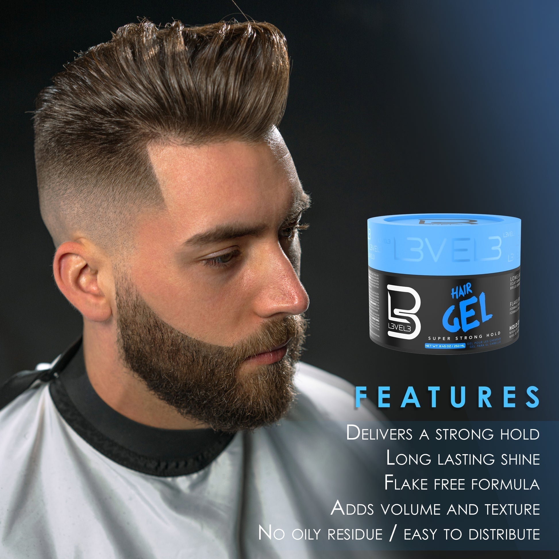 L3VEL3 Hair Styling Gel 500ML