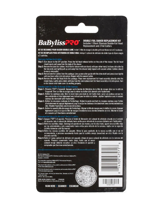 BaBylissPRO Double UV Replacement Foil - Black Chrome