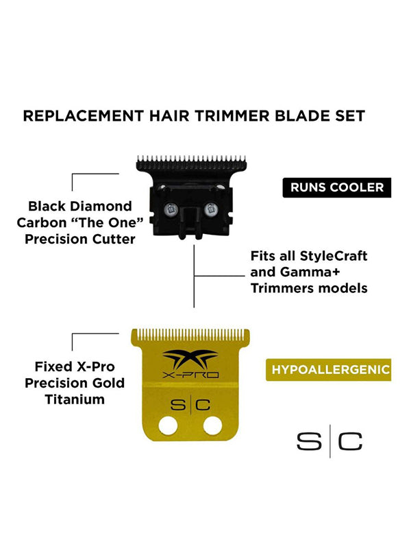 StyleCraft Precision X-Pro Gold Replacement Blade & Cutter