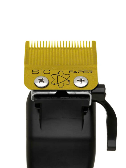 StyleCraft Fixed Gold Titanium Faper Clipper Blade with Moving Slim Deep Cutter Set
