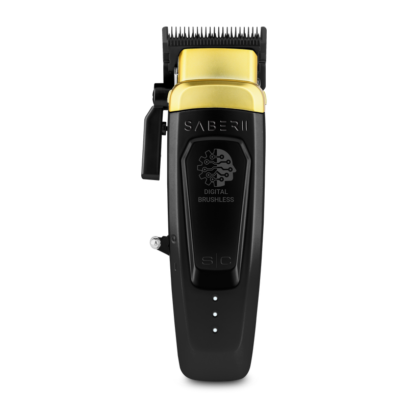 StyleCraft Saber 2.0 Cordless Modular Clipper w/ High-Torque Digital Brushless Motor - Black