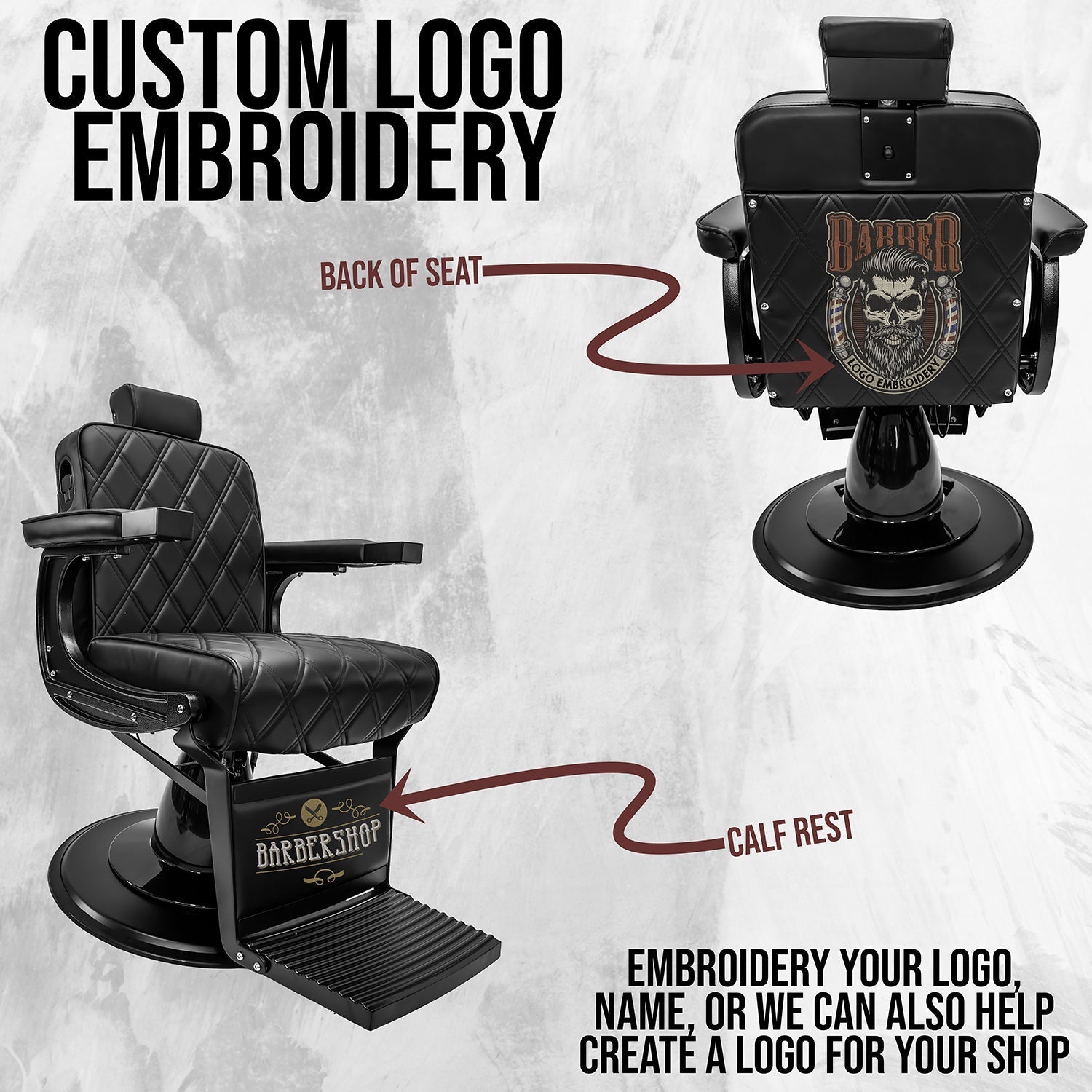 TITAN Vintage Style Barber Chair